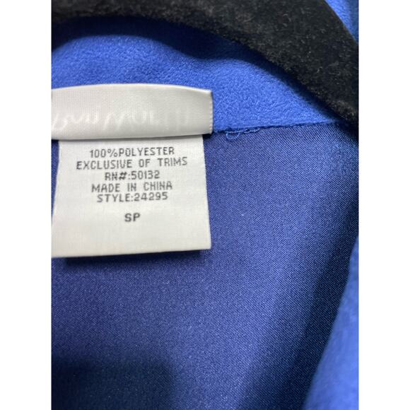 Bon Worth Vintage Embroidered Geometric Full Zip Jacket Grandma Blue S Petite - Picture 8 of 11